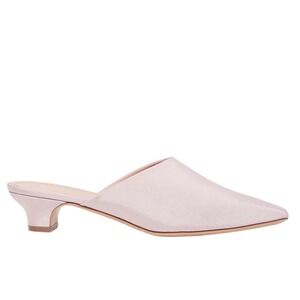 Mansur Gavriel Light Pink Grosgrain Kitten Heel Mule Slides Size EU40 New in Box